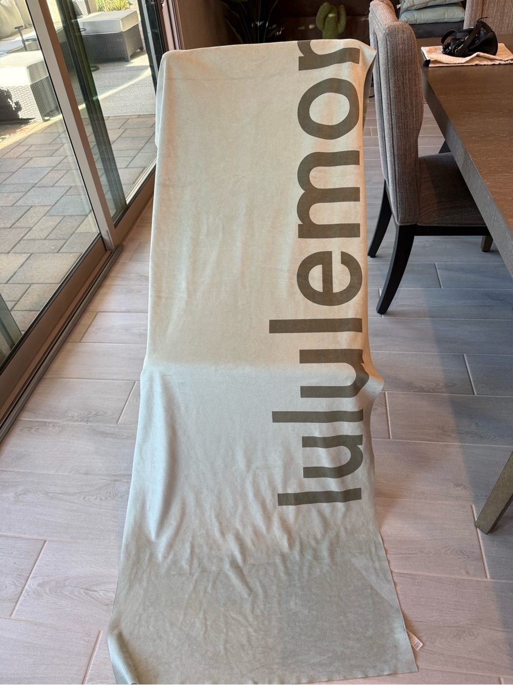 Lululemon Light Sage Logo Towel